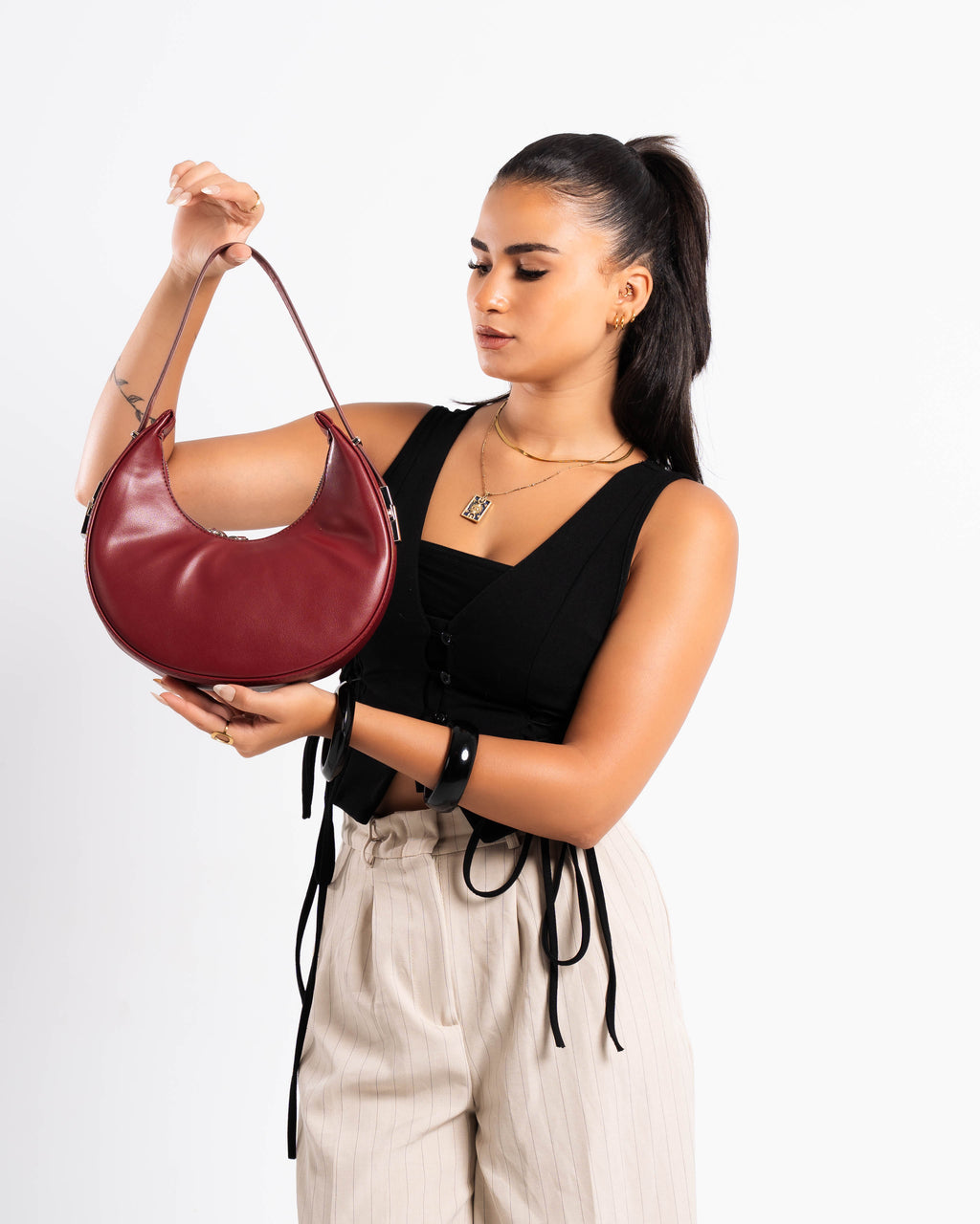 LUMI Crescent Burgundy